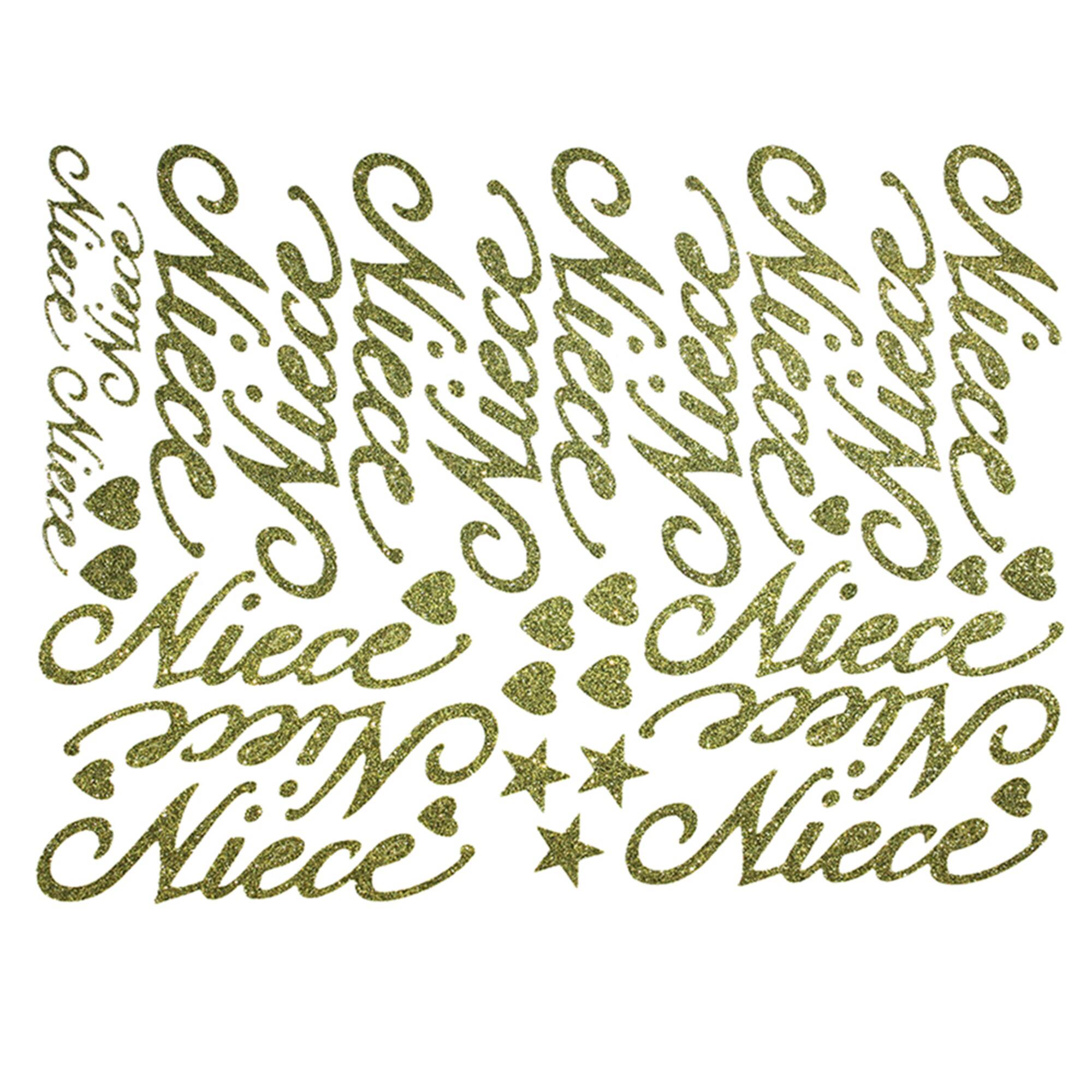 JAM Paper Niece Gold Script Floral Adhesive